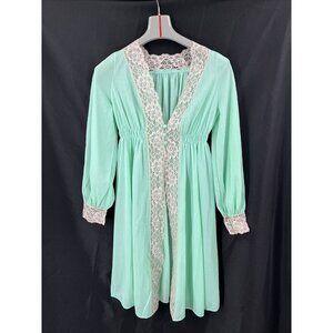 Gossard Artemis Peignoir Vintage‎ Nightgown Women's Small Green  Satin